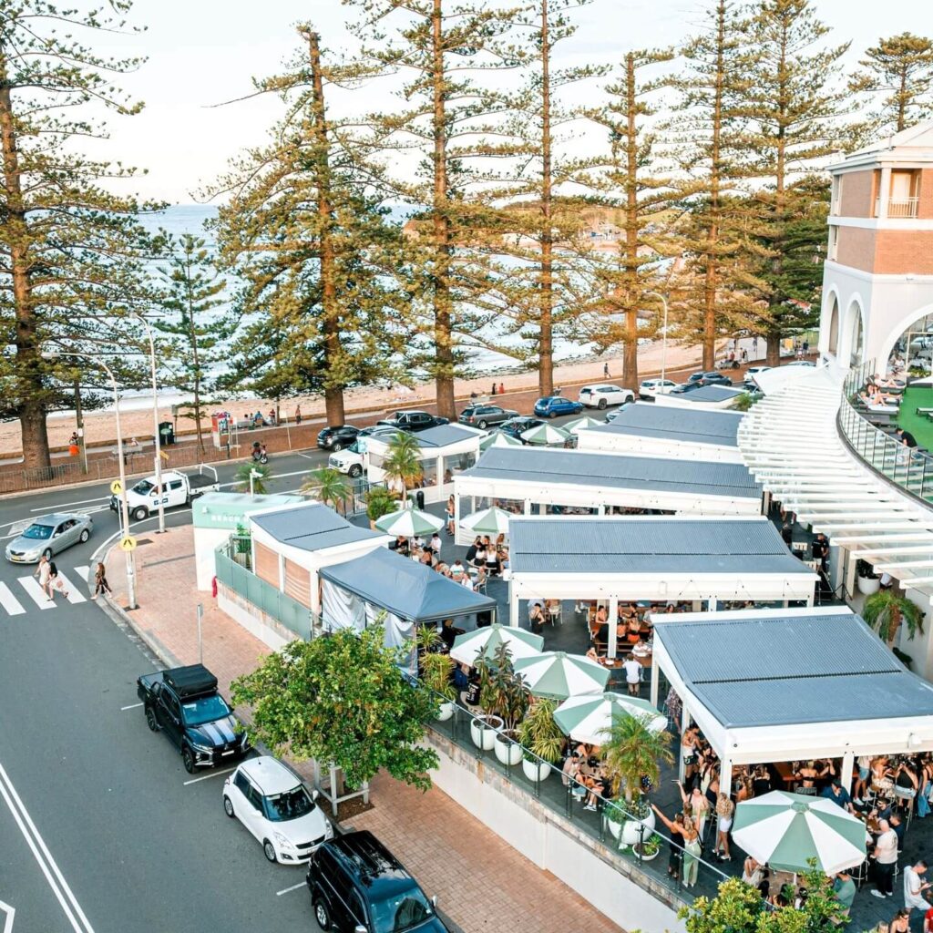 Group dining and beachfront views at Terrigal Beach House Central Coast
