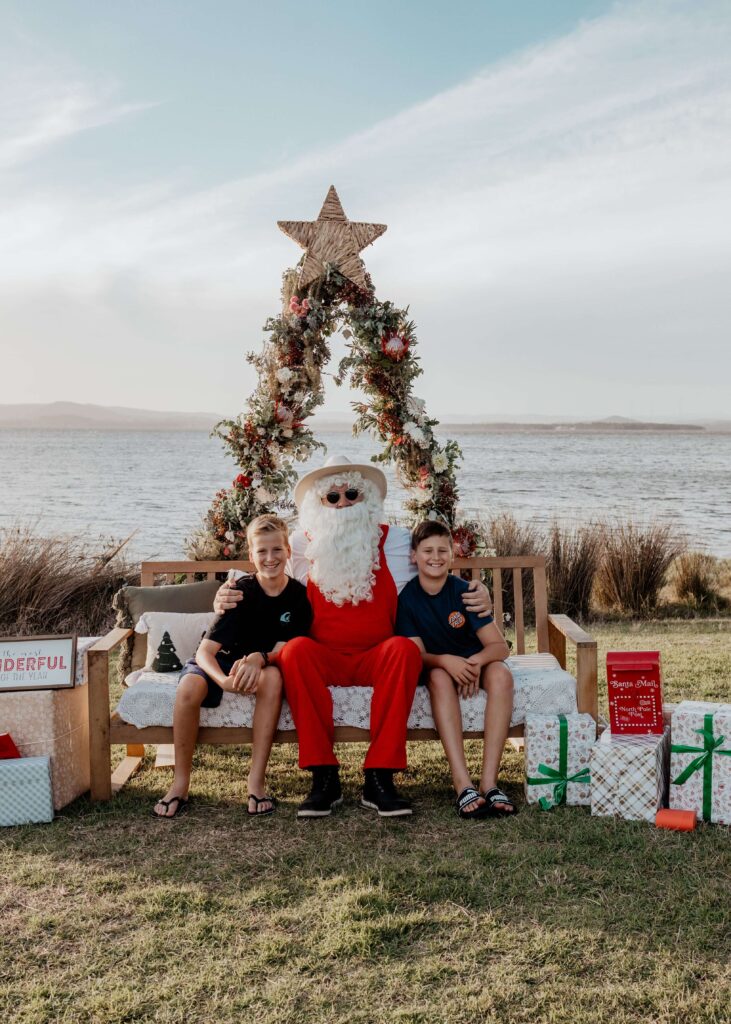 santa on the beach photos