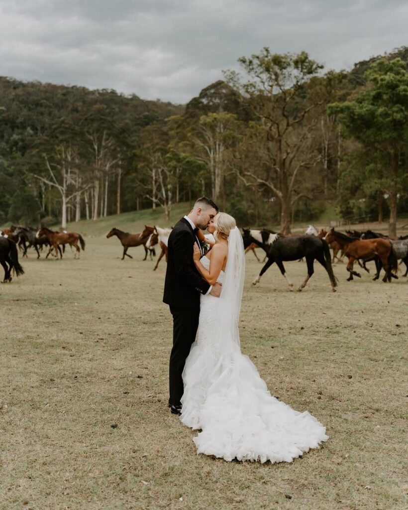 farm wedding with horses central coast