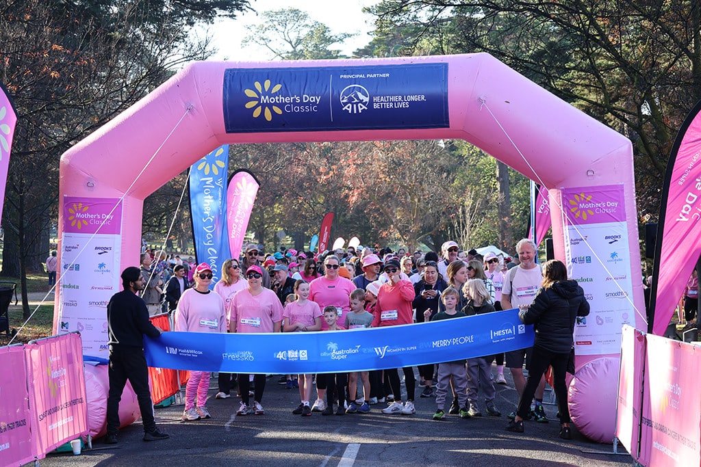 Mother's Day Classic fun run breast and ovarian cancer support