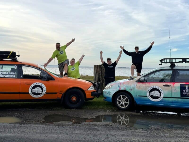 Central Coast locals take on the Winter 2026 Shitbox Rally