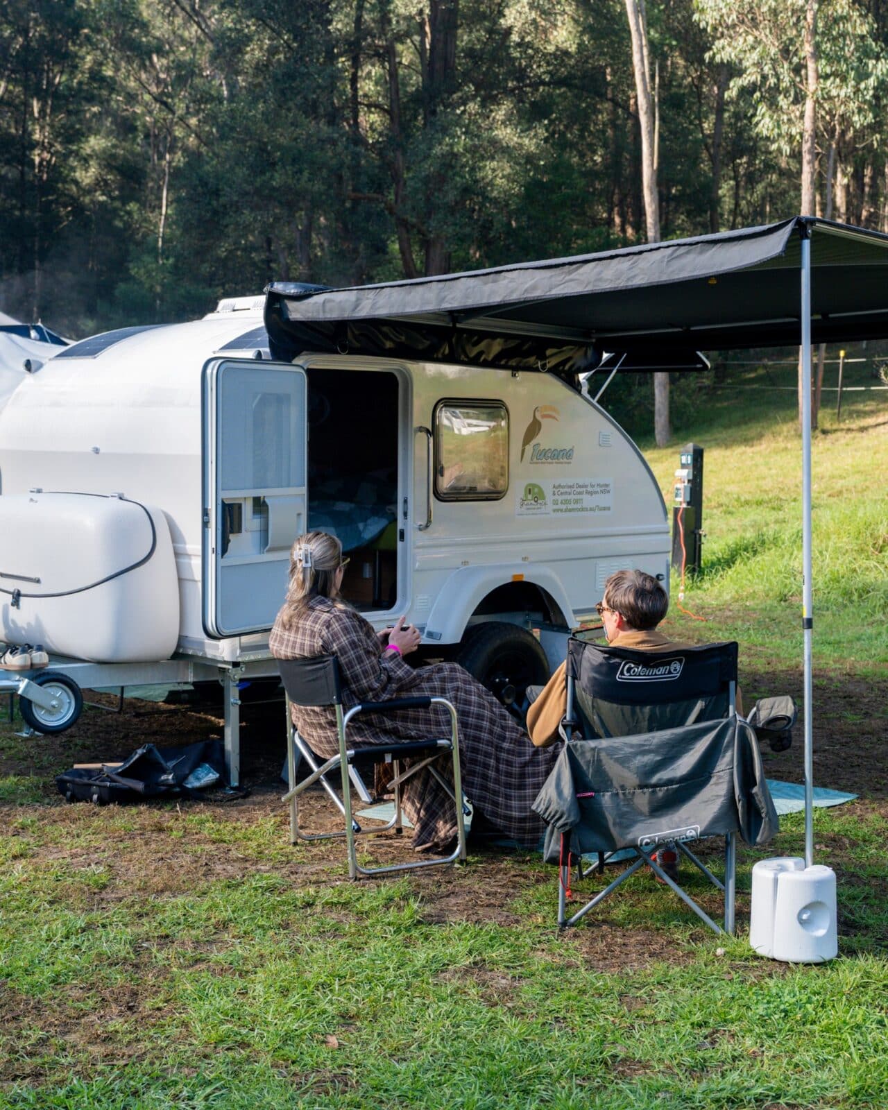 Families camping with Shamrock Caravan Shop at Glenworth Valley Central Coast