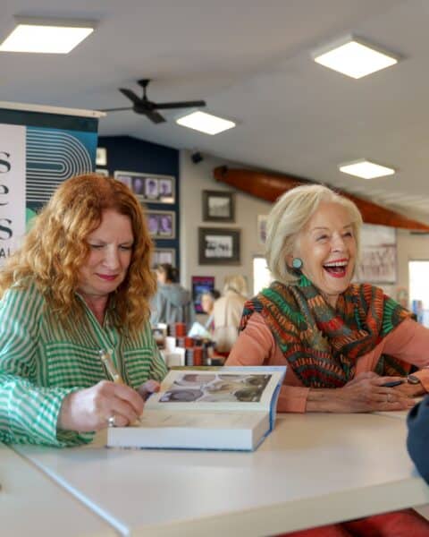 Dame Quentin Bryce in conversation with Juliet Rieden at Words on the Waves Writers Festival 2026. Image: Syl Marie Photography
